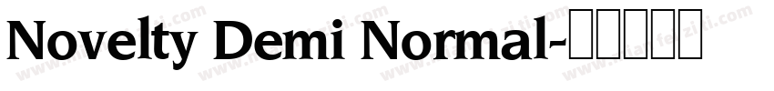 Novelty Demi Normal字体转换